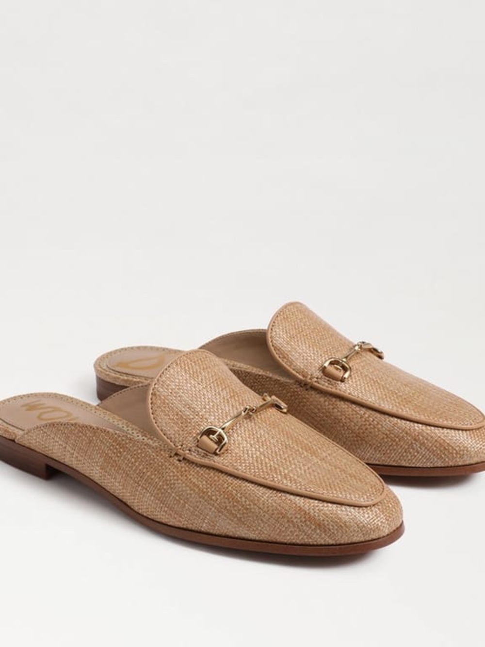 Sam Edelman Linnie Bit Mule Loafer Buff Tan Raffia - Picture 7 of 13